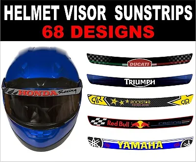 Helmet Visor Sticker Sun Strip Decals Stickers Motorcycle Visor • £4.99