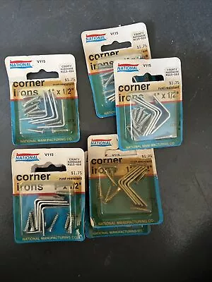 7 Packages National Hardware Corner Braces Zinc Plated 1  X 1/2  N113-050 • $20