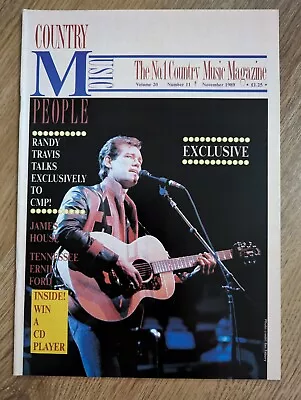 Country Music People Magazine November 1989 Randy Travis James House Ernie Ford • £6.50