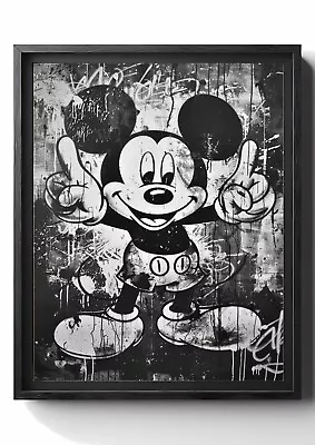 Mickey Mouse Abstract Funky Bedroom Room Wall Art Print Poster A1 A2 A3 A4 A5 • £14.95