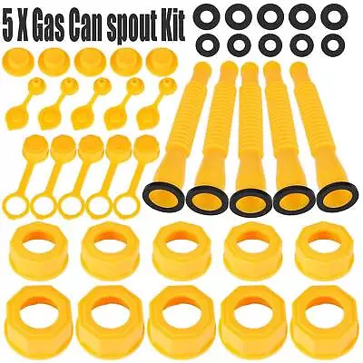 5 X Replacement Gas Can Spout Nozzle Vent Kit For Plastic Gas Cans Old Style Cap • $14.95