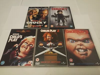 £23.62 • Buy Childs Play Trilogy 1 2 3 + Bride & Cult Of Chucky - 5x UK DVD Near Mint