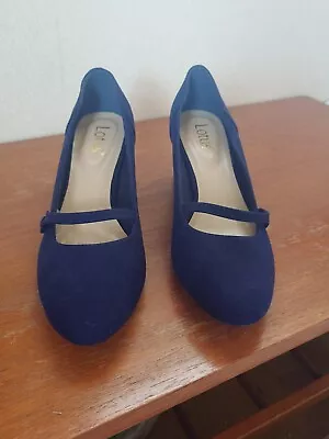 Lotus Blue Swede Court Shoes Size 7 • £5