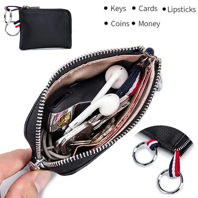 Genuine Leather Coin Purses Men Small Change Money Key Wallets Case Mini Pouch • $5.89