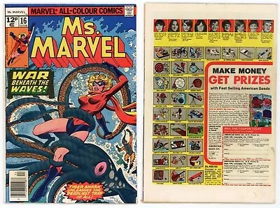 Ms Marvel #16 (FN+ 6.5) 1st Cameo App Mystique Raven Darkholme X-Men 1978 Marvel • $49.99