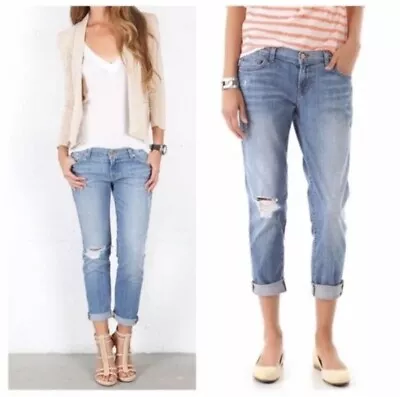 J Brand Aoki Tulum Distressed Cropped Boyfriend Denim Women's Jeans Size 29 • $34