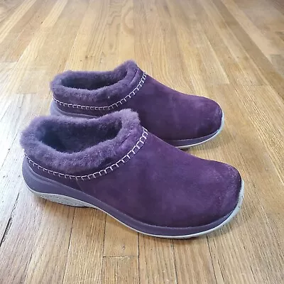 Merrell Womens Encore Ice 5 Slip On Shoes Sz 8.5 Clog Shoe Faux Fur • $37.93