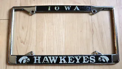 Iowa Hawkeyes Vintage Chrome License Plate Frame College • $22.39