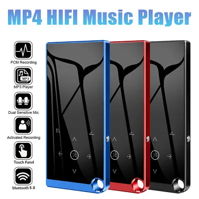 Bluetooth 5.0 MP3 MP4 Player HiFi Lossless Sound FM Radio Recorder Touch Screen • $24.50