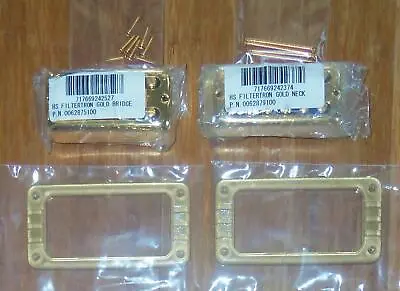 Gretsch® HS Filtertron Gold Bridge & Neck Pickup Set~Bezels Included~Brand New • $174.95