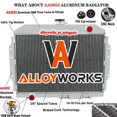 4 ROW Aluminum Radiator For 1968-74 AMC Javelin /AMX/ Rambler/ Marlin/Rebel/SST • $199