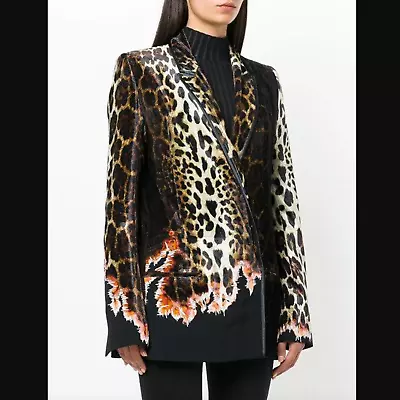 $5064 Haider Ackermann Multi Leopard Ernest Blazer Jacket Size 6 FR 38 • $1695