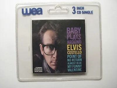 *elvis Costello 1989 Oop Wea “baby Plays Around” 3-inch Mini Cd Disc Ep* • $9.95