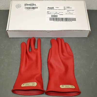 Ansell Marigold Electrical Insulating Red Gloves CLASS 00 R 11 Size 10 500V AC • $29.95