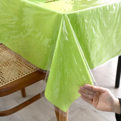 $7.06 • Buy Waterproof Tablecloth Clear Plastic Transparent Dining Table Cover PVC AU
