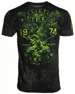 AFFLICTION Men's T-shirt CHRIS KYLE FREEDOM Guns Biker Black MMA S-4XL • $26.95