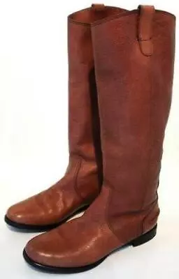 Madewell $298 Italian Leather Archive Boots 9 Mahogany Brown New Biker • $99