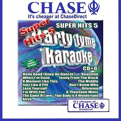 Party Tyme Karaoke Cd Cdg Cd+g Disc Backing Tracks Songs - Super Hits 5 Pop - - • £7.99