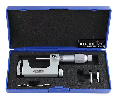 1 - 2  X 0.0001  Multi Anvil Micrometer In Fitted Box #P101-S101 • $165.14