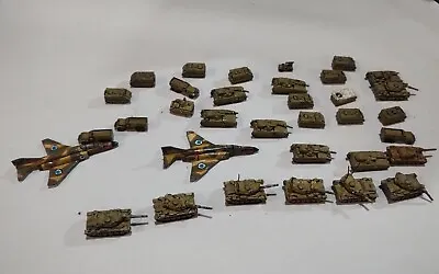 Job Lot 33x  Tank Plane Metal Miniature Tabletop Wargames Army 25mm Vintage F13 • £22.95