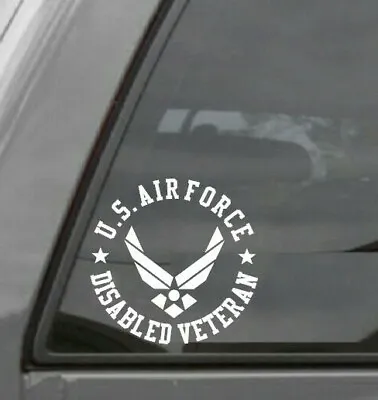 DISABLED VETERAN Vinyl Window Decal / Sticker UNITED STATES AIR FORCE  U.S.A.F. • $3.75