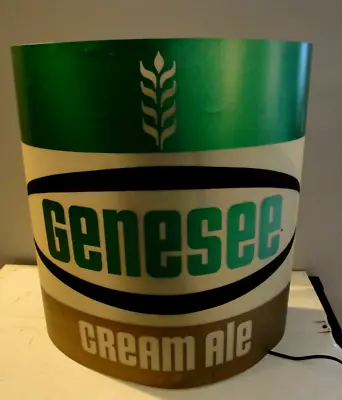 VINTAGE GENESEE Cream Ale  Revolving MOTION LIGHT SIGN PSYCHEDELIC Colors Rare • $74.99