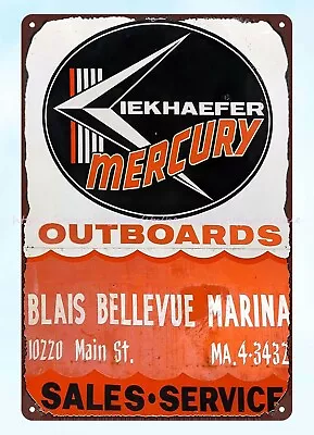 Order Plaques Online MERCURY OUTBOARD MOTORS BELLVUE WA Metal Tin Sign • $18.89