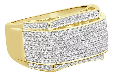 10k Yellow Gold 1.25 Carat Mens Real Diamond Engagement Wedding Pinky Ring Band • $690