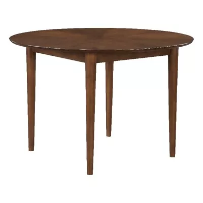 Bonito Walnut Wood Finish 47-inch Round Mid-Century Leg Dining Table • $249.23