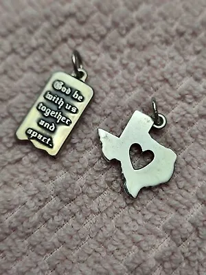 James Avery Charms Deep In The Heart Of Texas & Silver Mizpah Sterling 925 Charm • $79