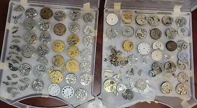 Large Pocket Watch Movement Part Lot Vetitas Hamilton Howard & More • $995