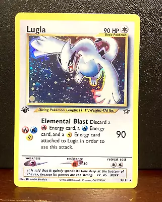 Pokémon Lugia Neo Genesis 9/111 1st Edition Holo Rare Fan Art/Gift/Display • $15