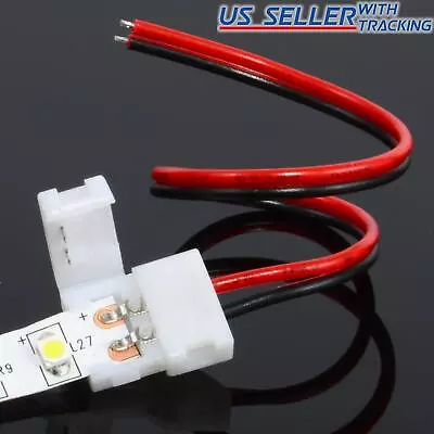 10-pack 8mm Solderless 2-Wire Connector Clip For 2835 LED Strip Light Power • $6.39