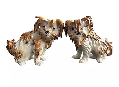 Mottahedeh Chatsworth Terrier Bolognese Yorkie Dog Figurines Sculptures Pair • $748