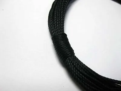 $2.92 • Buy 50 Meters Black Waxed Polyester Twisted Cord 1mm Macrame String Linen Thread