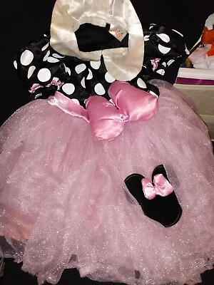 Disney Baby Infant Minnie Mouse Pink Dress Halloween Dress-Up Costume 12/24M • $10.50