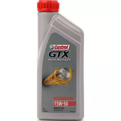 Castrol GTX High Mileage 15W-50 Engine Oil 1L 3383409 • $23.76