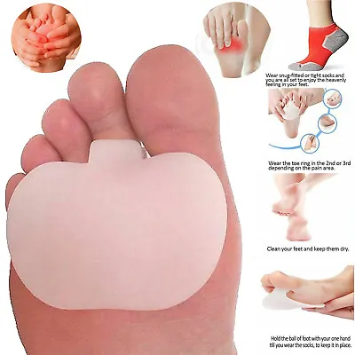 2 X Gel Metatarsal Sore Ball Of Foot Pain Cushions Pads Insoles Forefoot Support • £2.99