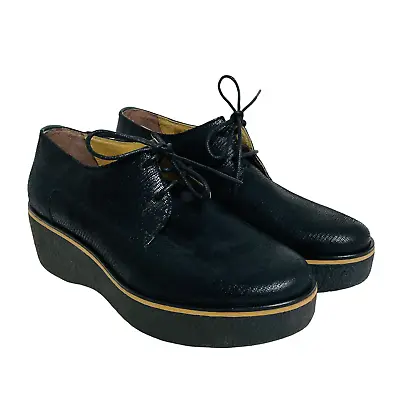 Kickers Women’s 6.5 Black Platform Derby Shoes  • $49