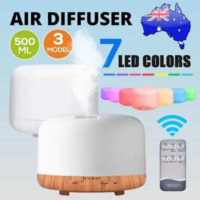 Aroma Aromatherapy Diffuser LED Oil Ultrasonic Air Humidifier Purifier 500ML • $18.99