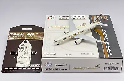 JC Wings 1:400 Etihad Airways Boeing B777-200(LR) 'Aviationtag Edition' A6-LRB • $164.95