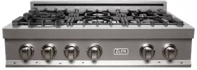 ZLINE KITCHEN & BATH Professional 36-in 6 Burners Stainless Steel Gas Cooktop • $1250