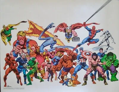AVENGERS CONAN MARVELMANIA 1978 Vintage Marvel Comics Poster JOHN BUSCEMA NM • $350