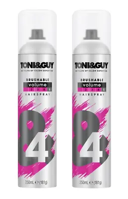 2x Toni & Guy Brushable VOLUME Hairspray 250ml • £11.99