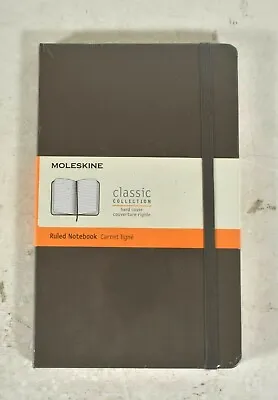 Moleskine Earth Brown Hard Cover Classic Notebook Large Ruled 5  X 8-1/4   • $17.99