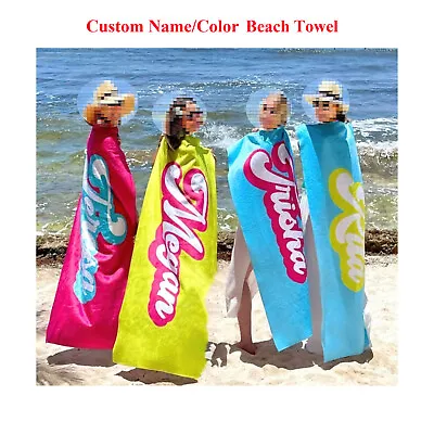 Personalised Custom Name Swim Beach Towel Surf Sports Club Special Unique Gift • £23.99