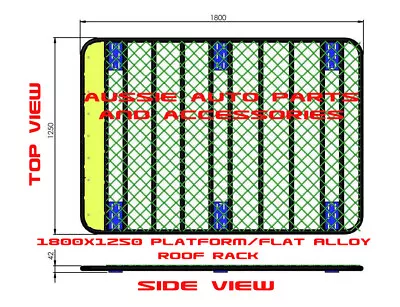 Platform Flat Alloy Roof Rack 1800x1250x32mm With Brackets For Ford Territory  • $922.37