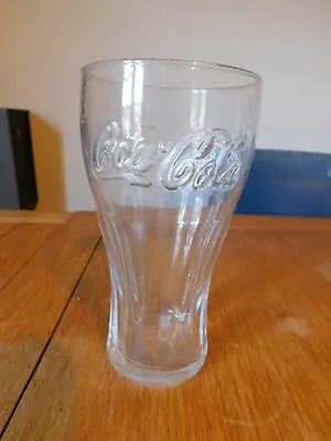 Coca Cola Coke Tall Pint Glass Embossed Logo Design • £6