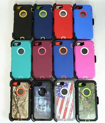$18.28 • Buy For Apple IPhone 8 Plus Case Cover With Belt Clip Holster & Screen Protector 