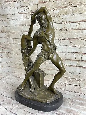 Aldo Vitaleh Vintage Bronze Metal Nude Males Wrestling Fighting Sculpture Statue • $224.50